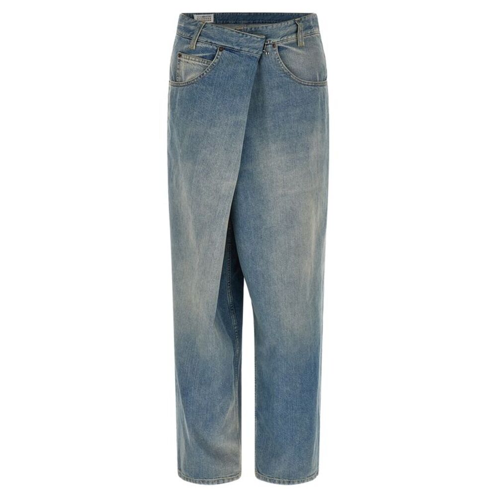 Maison Margiela Women 'Wrap' Asymmetric Closure Jeans